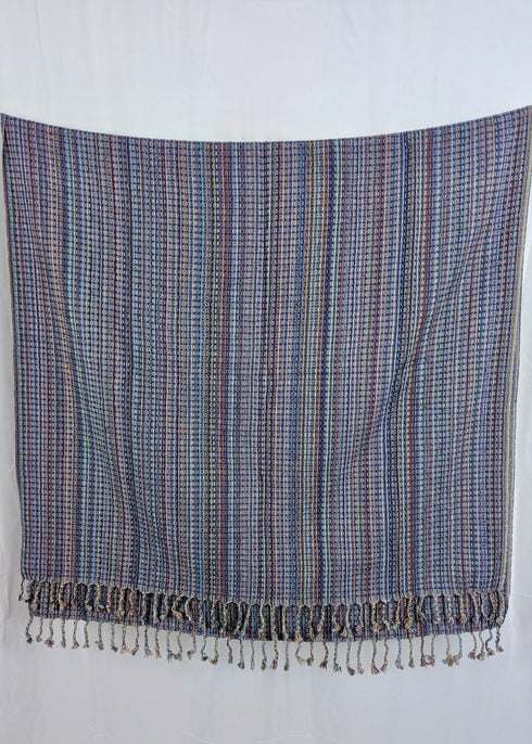 Zuma Stripe Turkish Beach Towel – 100% Organic Turkish Cotton, Raised Waffle Weave, Quick - Dry, 40” x 70” - The Bali Market